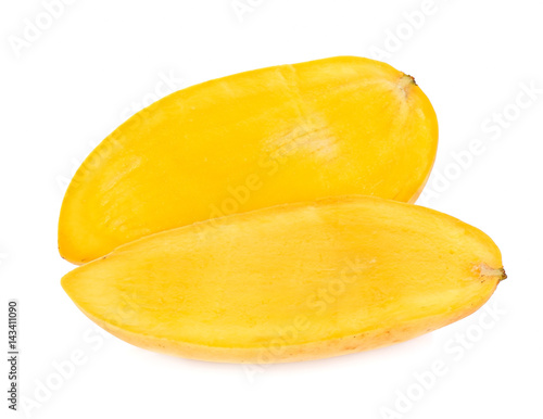 Ripe mango isolated on white background