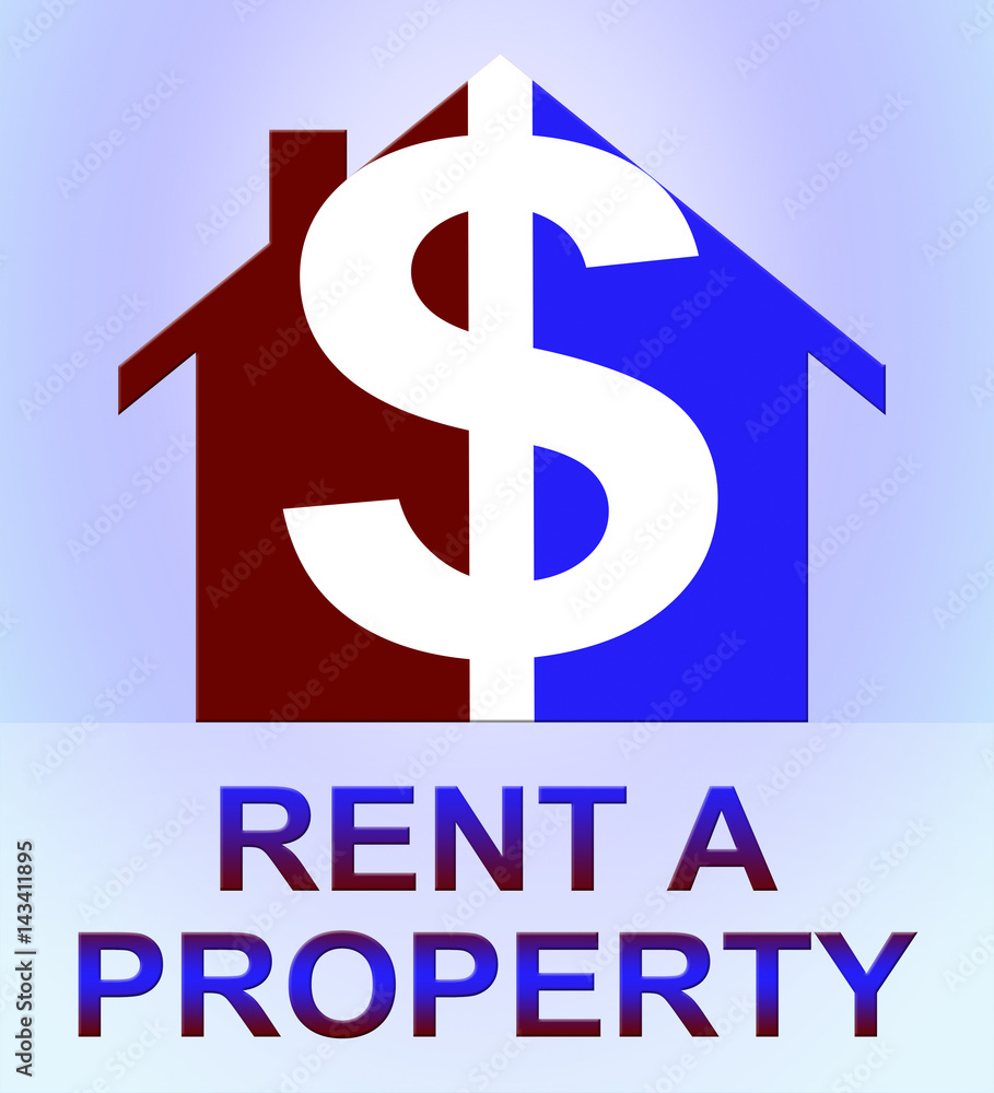 Rent A Property Represents House Rental 3d Illustration Rent A Property Represents House Rental 3d Illustration