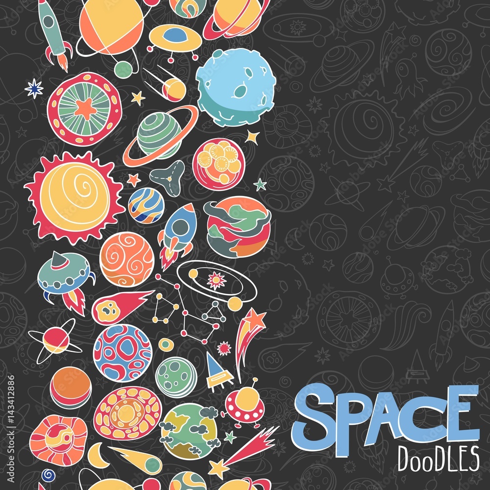 space objects doodles