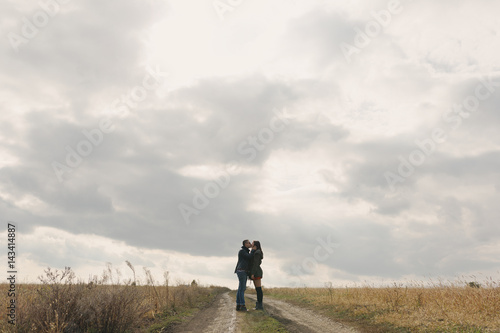 Romantic young couple in love
