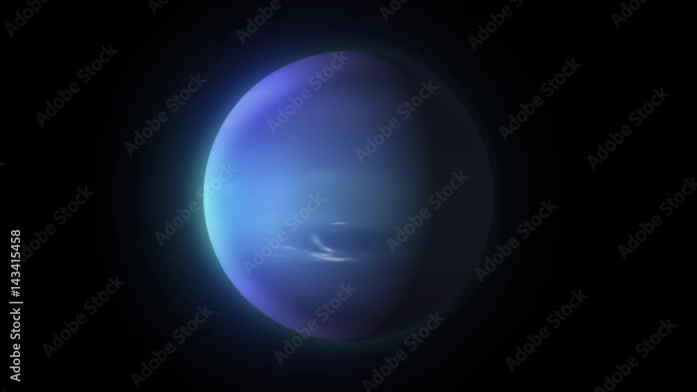 rotation of Neptune around its own axis on black rotation of Neptune around its own axis on black