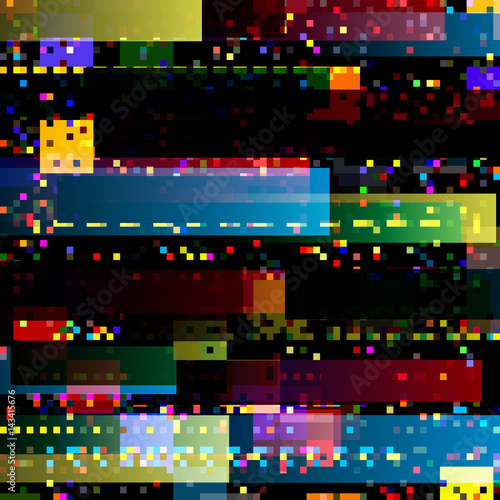 Glitch abstract background with colorful technology malfunction or error