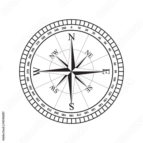 compass icon isolated vector