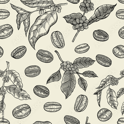 Seamless coffee background