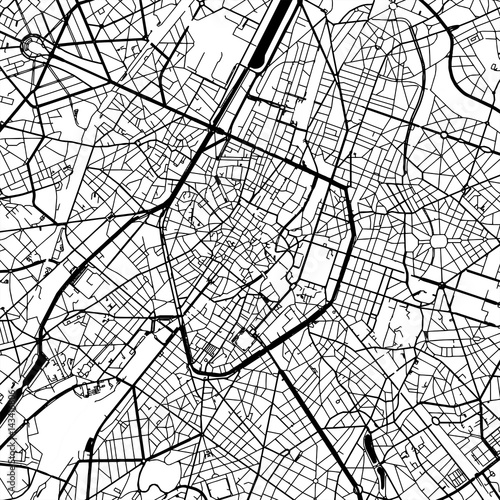 Valokuva Brussels Belgium Vector Map
