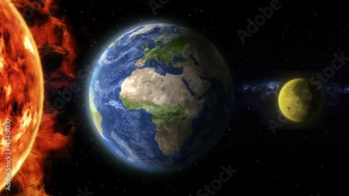 sun earth and moon aligned animation