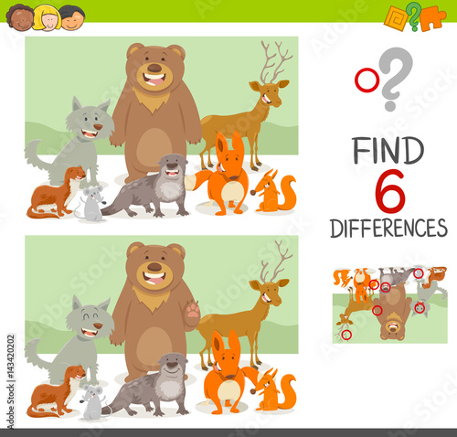 differences game with animals