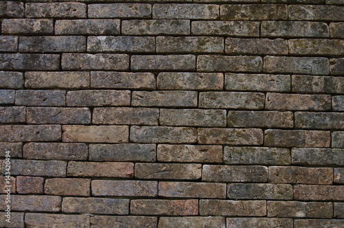 brown brick surface.