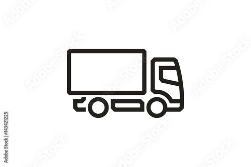 Vehicle Icons: European Truck Simple(3). Vector,