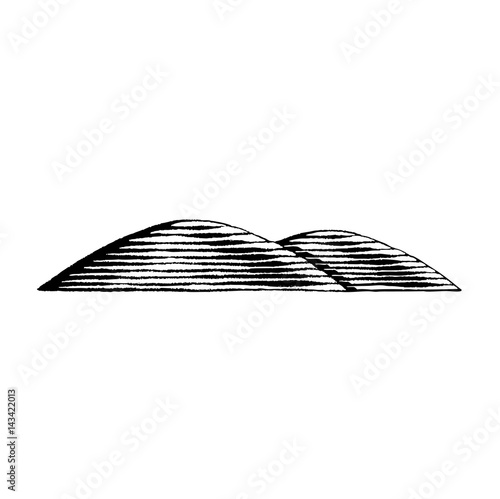 Vectorized Ink Sketch of Hills