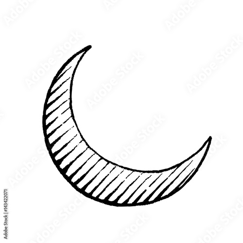 Vectorized Ink Sketch of Moon
