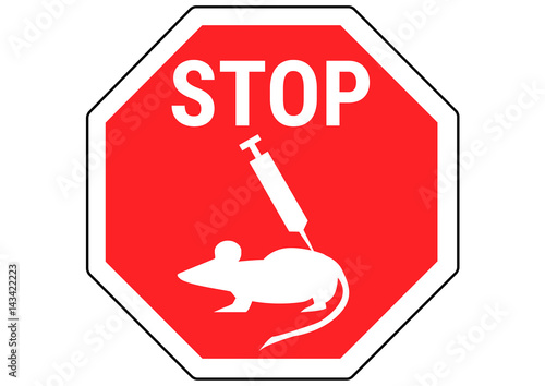 Stopschild Tierversuche