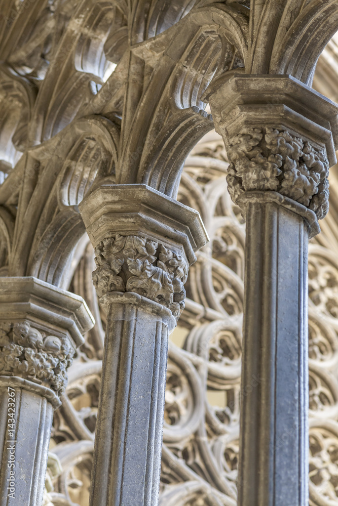 Detail cloister, cathedral of Vic, Spain.