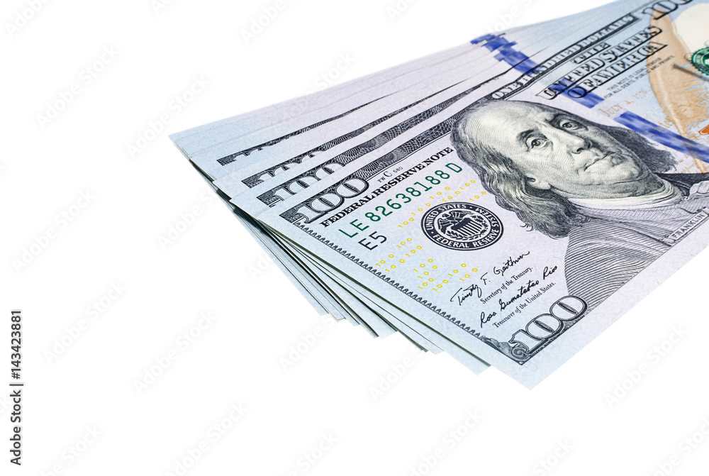 Bundle of hundred dollar banknotes Bundle of hundred dollar banknotes