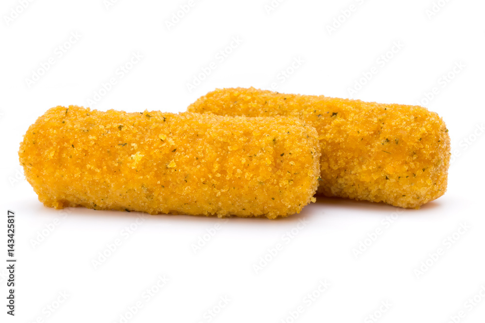 Fish fingers on the white background. Fish fingers on the white background.