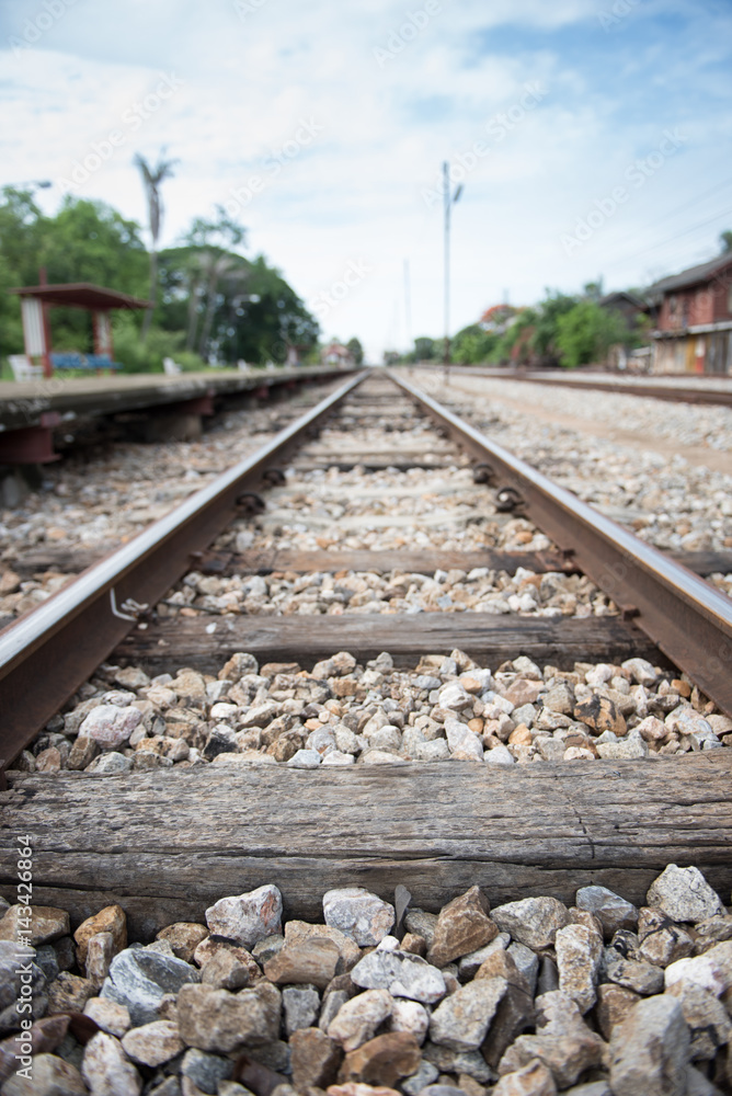 Railway track-shallow depth of field