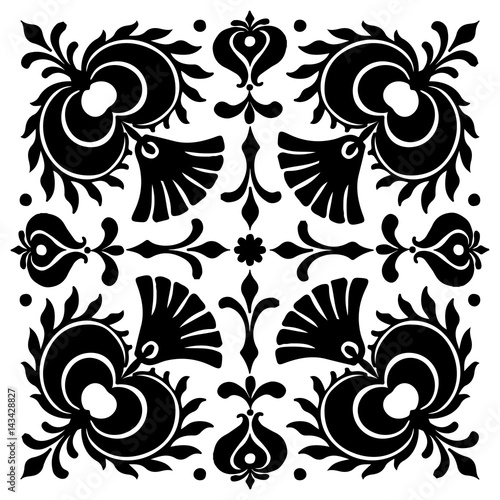 Abstract square Hungarian motifs