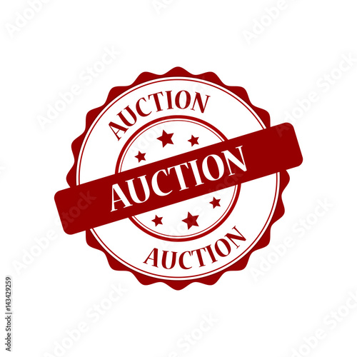 Auction red stamp illustration