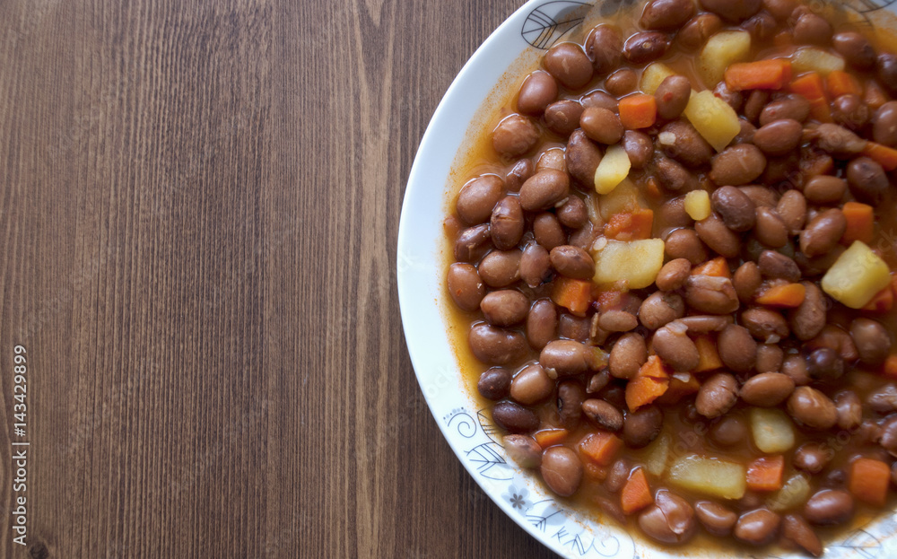Turkish food: Cooked Kidney Beans (Barbunya pilaki) Turkish food: Cooked Kidney Beans (Barbunya pilaki)