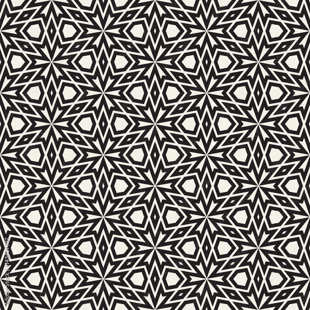 Vector Seamless Pattern. Abstract Geometric Background Design. Stylish Lattice Texture
