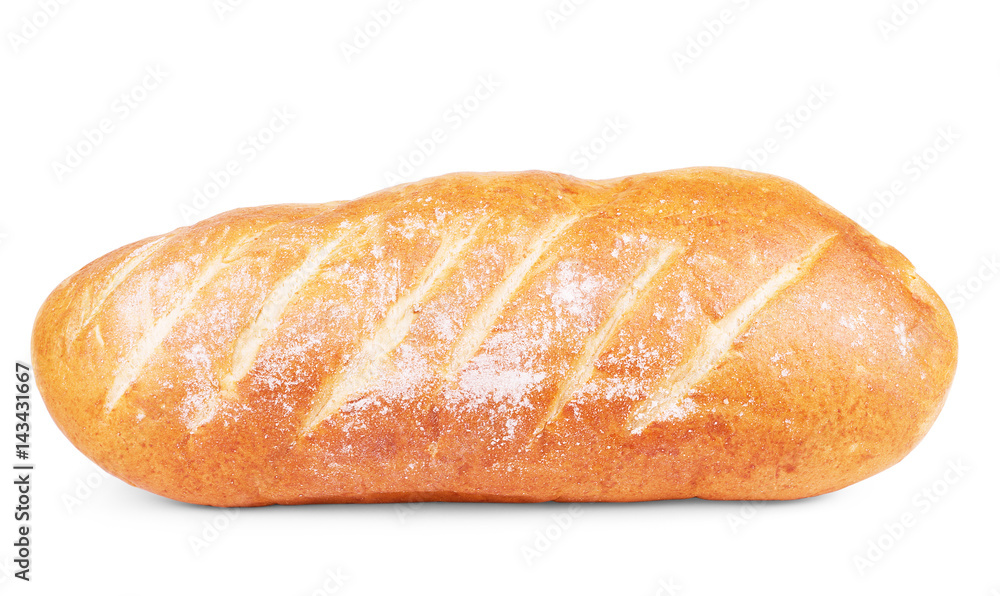 loaf of bread baking delicious isolated
