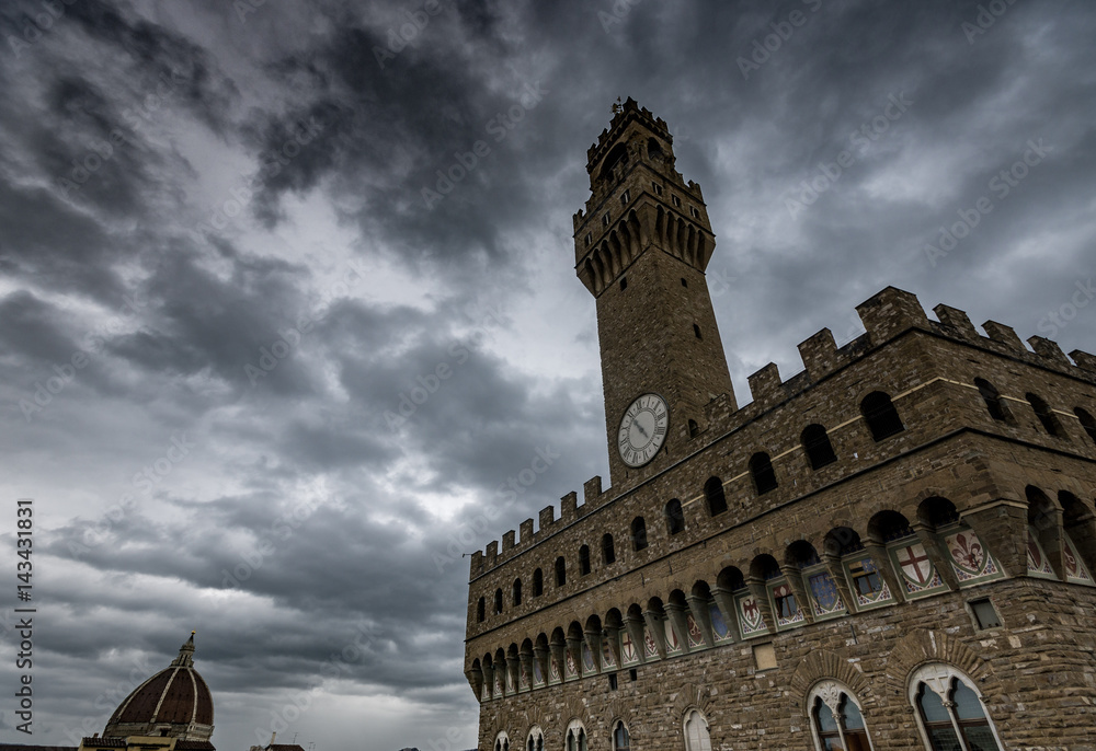 Gewitter über dem Palazzo Vecchio