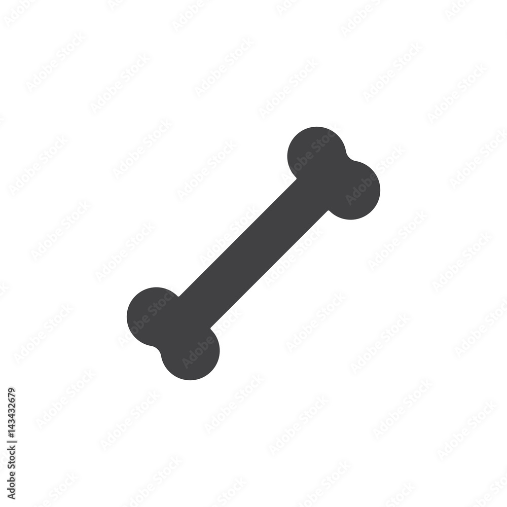 Bone icon vector, filled flat sign, solid pictogram isolated on white. Symbol, logo illustration. Pixel perfect Bone icon vector, filled flat sign, solid pictogram isolated on white. Symbol, logo illustration. Pixel perfect