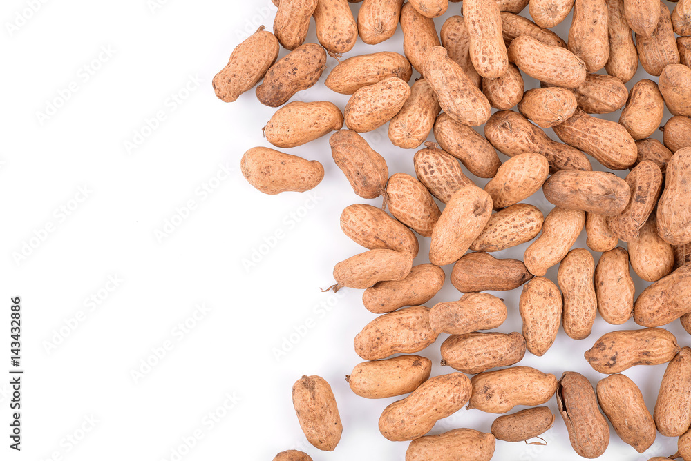 Peanut isolated on white background (peanut) Peanut isolated on white background (peanut)