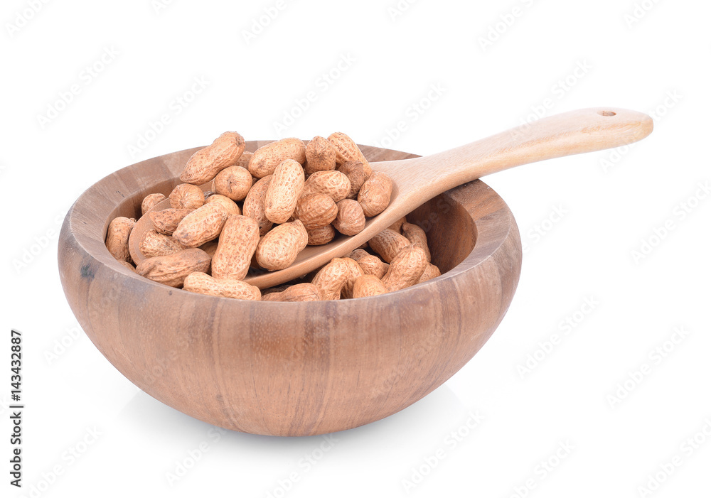 Peanut isolated on white background (peanut) Peanut isolated on white background (peanut)