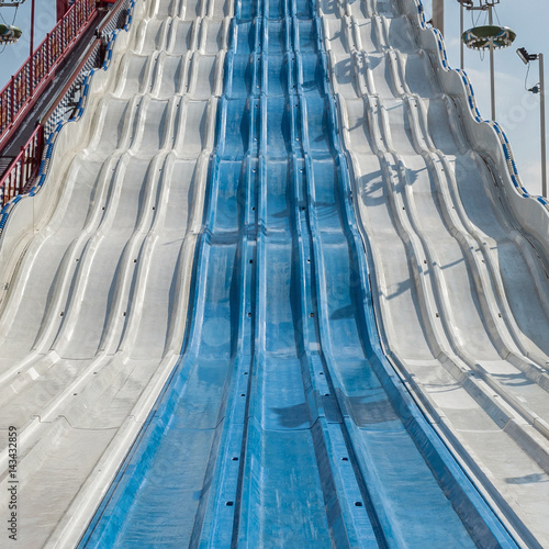 helter-skelter on a fun park photo