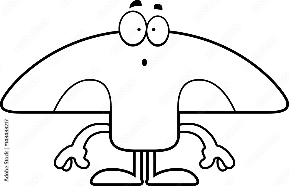 Surprised Cartoon Mushroom Surprised Cartoon Mushroom