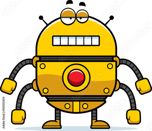 Unemotional Gold Robot