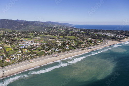 Aerial Zuma Beach Malibu California