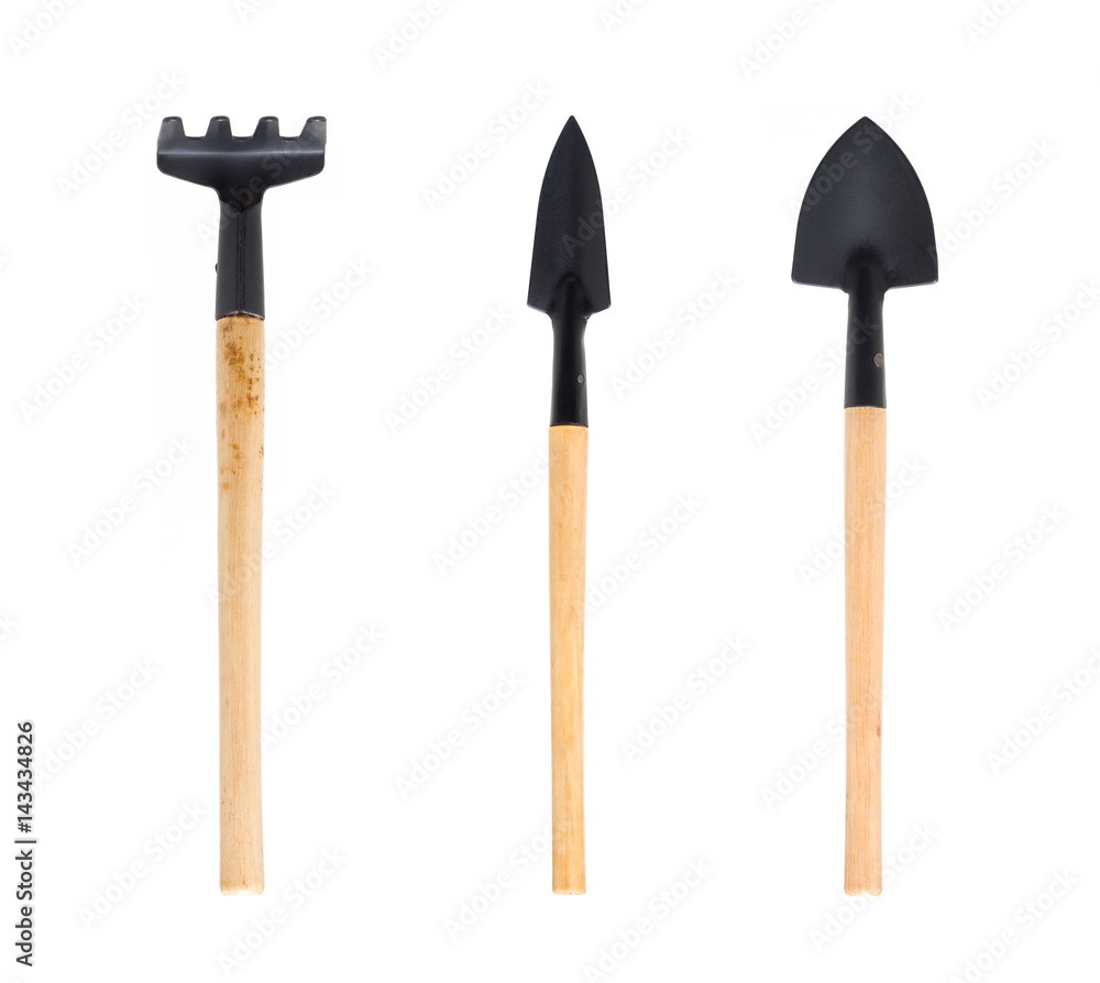 Garden tools (Clipping path) isolated on white background Garden tools (Clipping path) isolated on white background