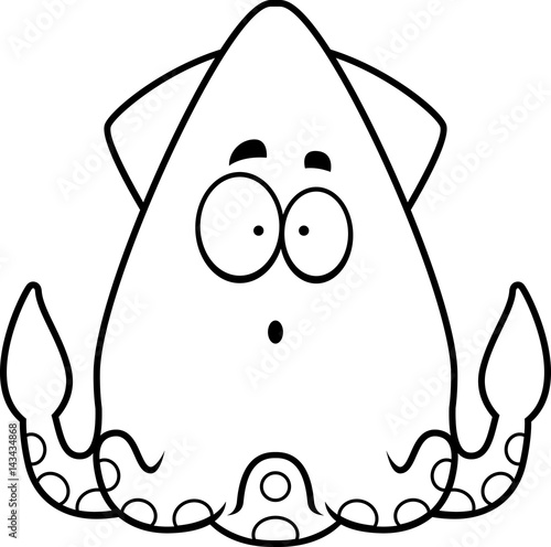 Surprised Cartoon Squid