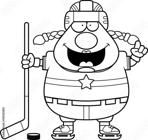 Cartoon Hockey Player Idea