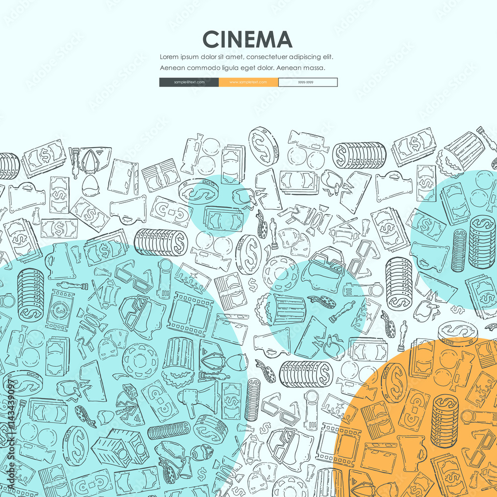 cinema Doodle Website Template Design
