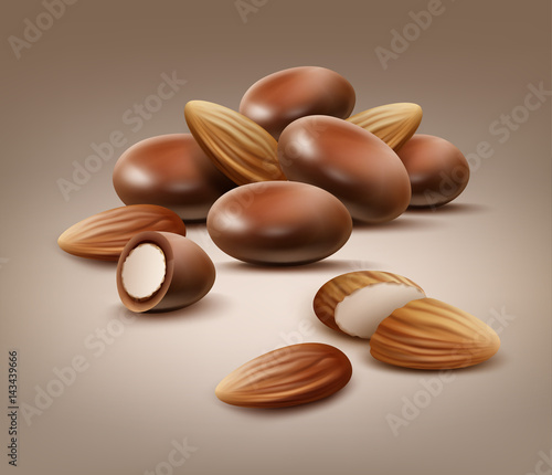 Handful of almond nuts