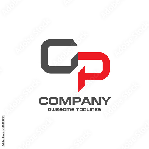 GP letter logo design vector illustration template, G letter logo vector, letter g and P logo vector, creative Letter GP letter logo
