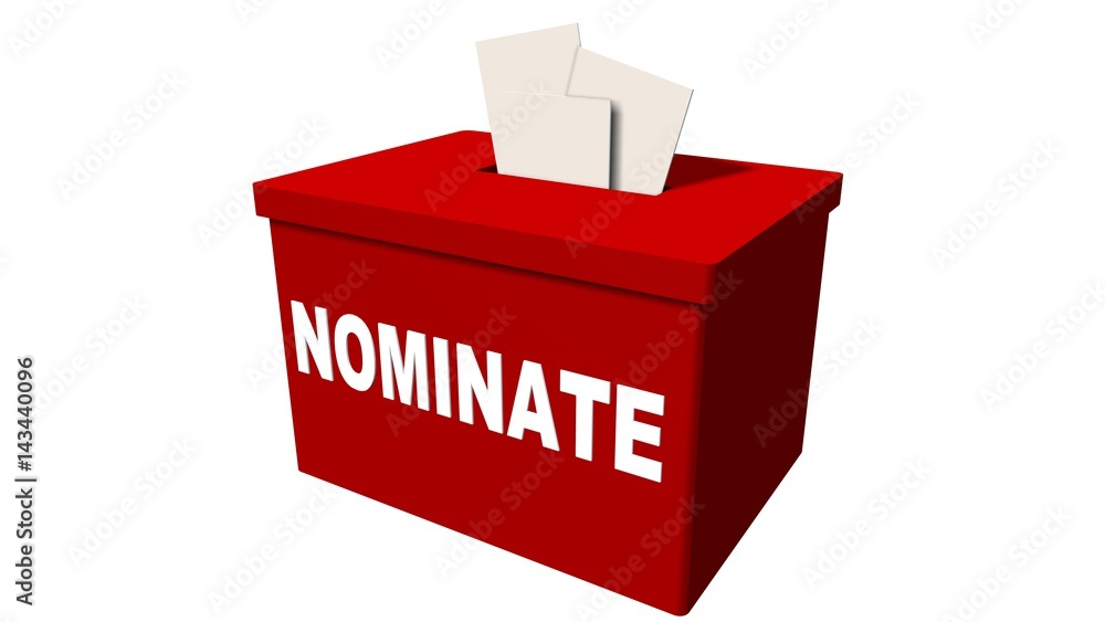 Nominate Candidate Suggestion Box - Submit - isolated on white Nominate Candidate Suggestion Box - Submit - isolated on white