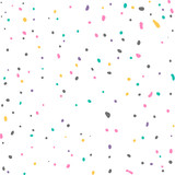 Dots graphic drawn modern pattern. Hand drawn with ink ball pen.  In pastel trendy colors.