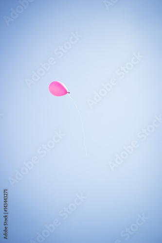 flying balloon in the blue sky