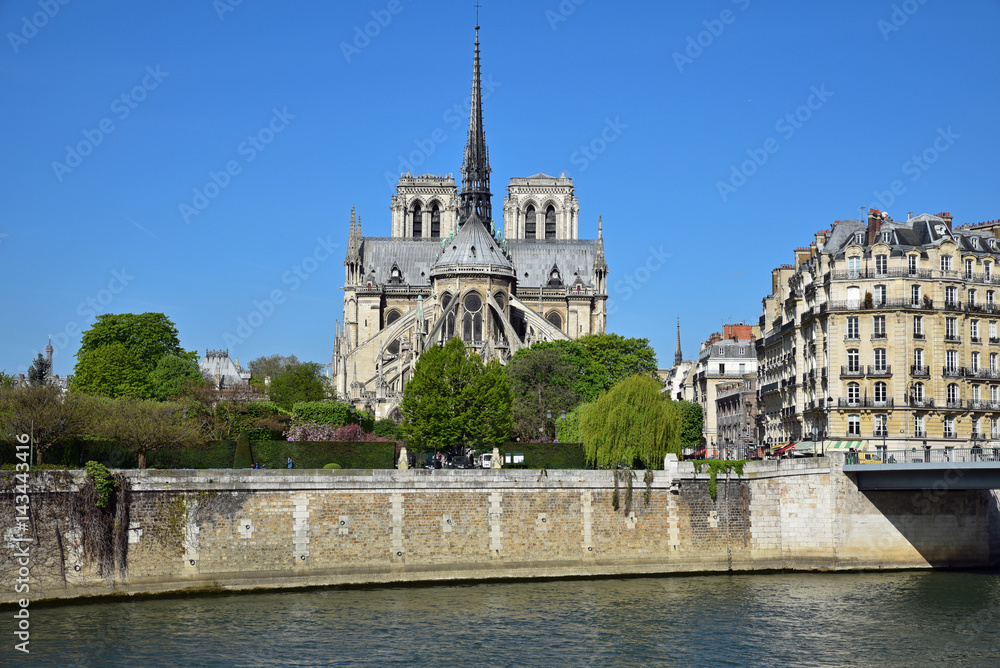 Notre-Dame et île de la Cité à Paris, France