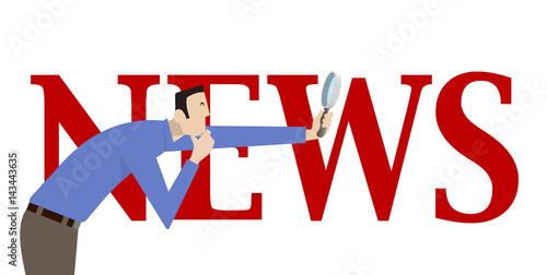 Checking Fake News Concept.