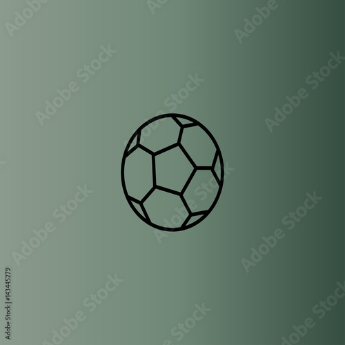 Soccer ball icon. flat design photo