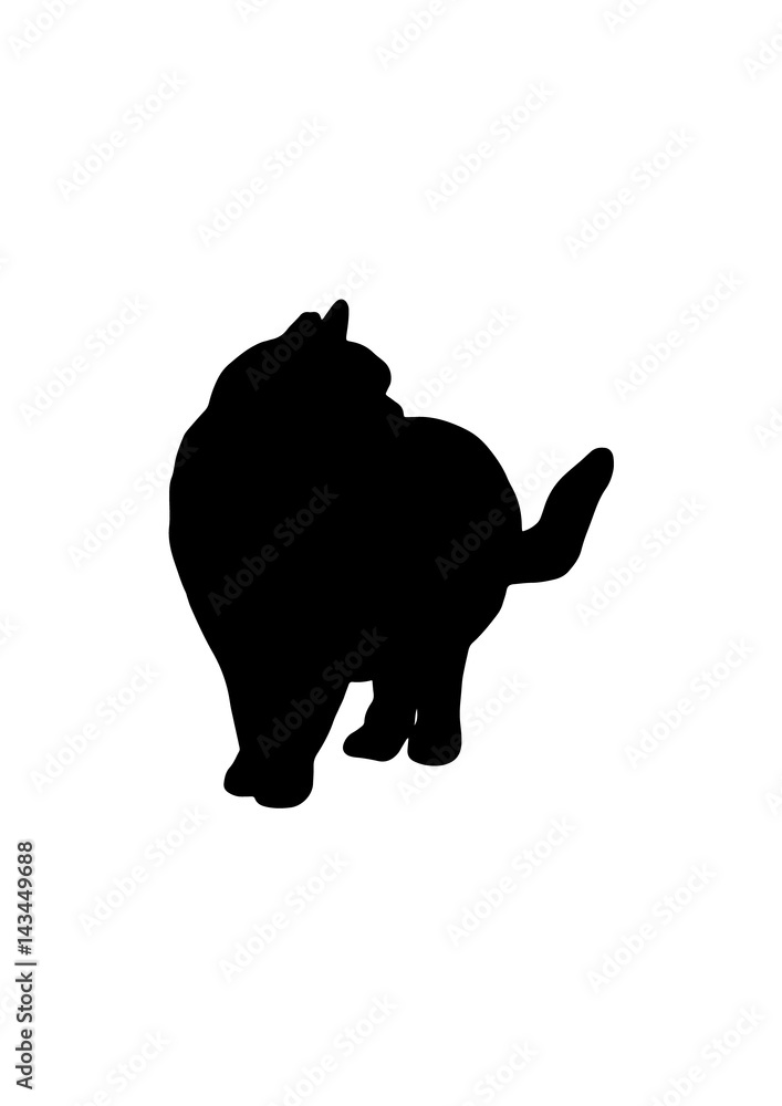 Obraz premium Silhouette cat vector