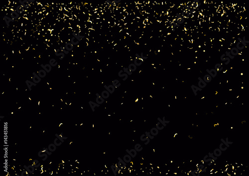 Abstract background with flying subtle golden confetti.
