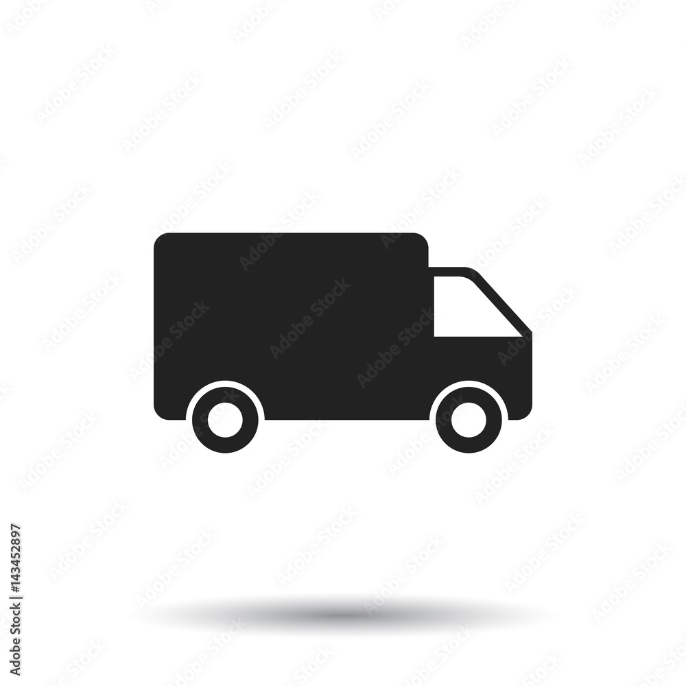 Truck, car vector illustration. Fast delivery service shipping icon. Simple flat pictogram for business, marketing or mobile app internet concept Truck, car vector illustration. Fast delivery service shipping icon. Simple flat pictogram for business, marketing or mobile app internet concept