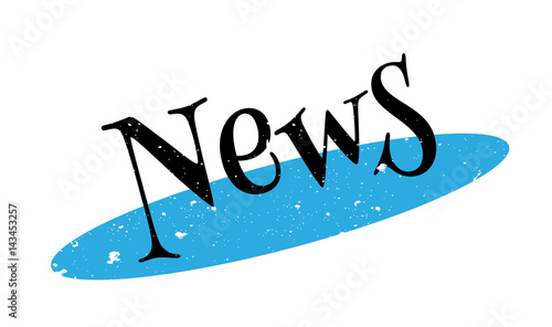 News rubber stamp. Grunge design with dust scratches. Effects can be easily removed for a clean, crisp look. Color is easily changed.