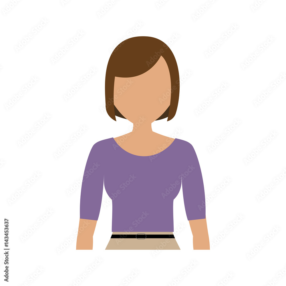 woman cartoon icon over white background. colorful design. vector illustration woman cartoon icon over white background. colorful design. vector illustration